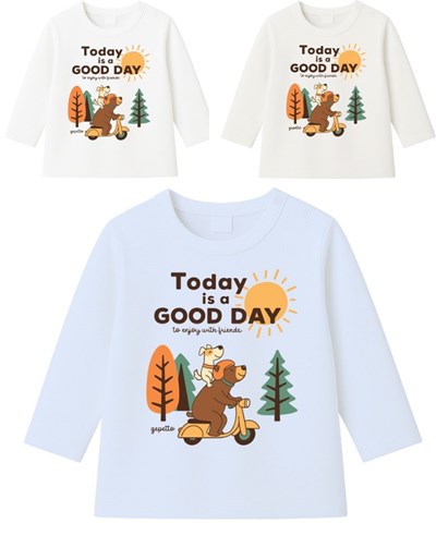 Remera bebe varón c/estampa good day.Gepetto 