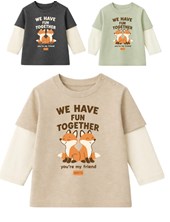 Remera bebe varón ranglan c/estampa oso.Gepetto