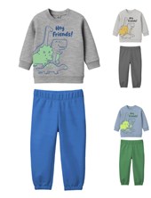 Conjunto bebe varón c/estampa friends dinos.Gepetto