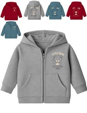 Campera bebe varón frisa c/estampas frente y espalda osito. Gepetto