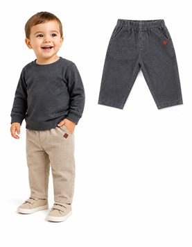 Pantalón para bebé varón, de corderoy. Gepetto