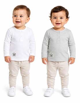 Remera bb varón flamé con cartera y etiqueta. Gepetto