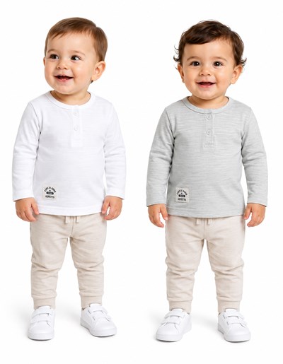 Remera bb varón flamé con cartera y etiqueta. Gepetto