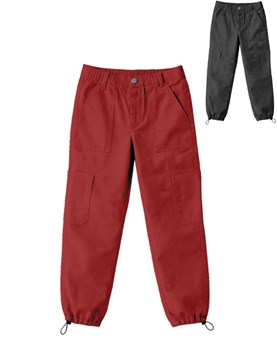 Pantalón junior nena color bolsillos plaqué y tanca.Gepetto