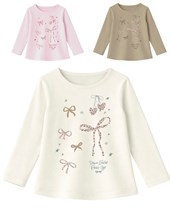 Remera junior nena c/on estampa moños animal.Gepetto