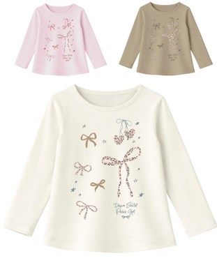 Remera junior nena con estampa moños animal. Gepetto