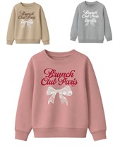 Buzo junior nena con aplique moño.Gepetto