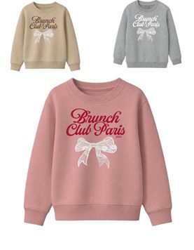 Buzo junior nena con aplique moño.Gepetto