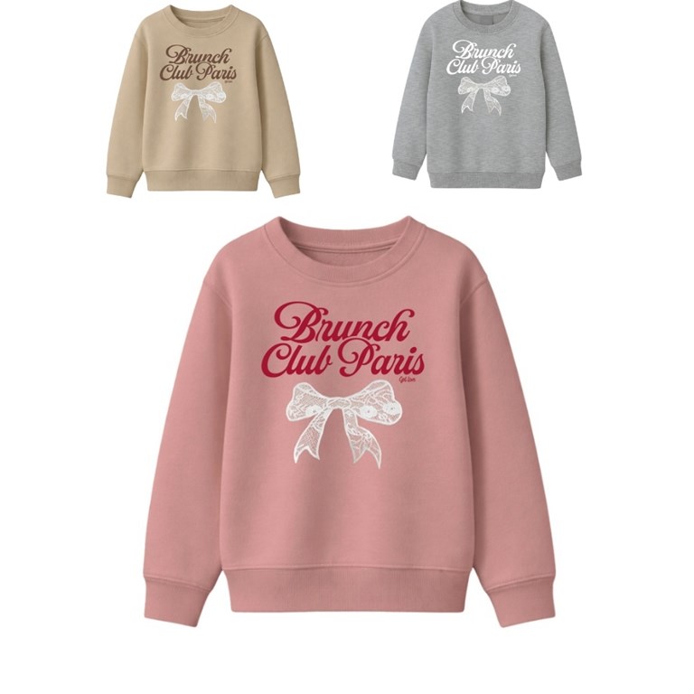 Buzo junior nena con aplique moño.Gepetto