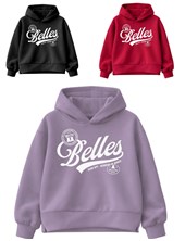 Buzo junior nena deportivo soft alo con estampa belles.Gepetto