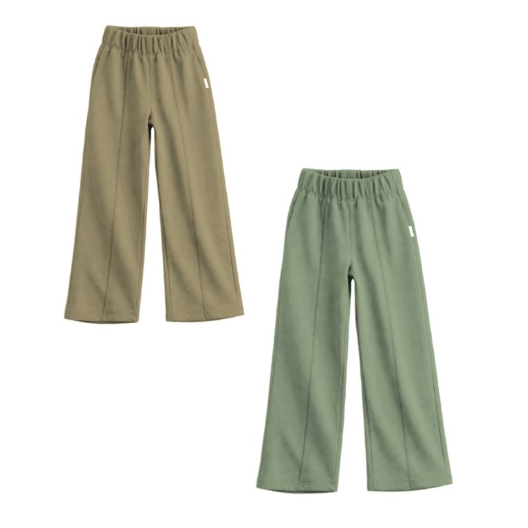 Pantalón recto junior nena frisa con recorte delantero.Gepetto