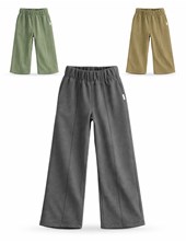 Pantalón recto junior nena frisa con recorte delantero.Gepetto