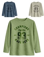 Remera junior varón flamé con estampa '93'.Gepetto