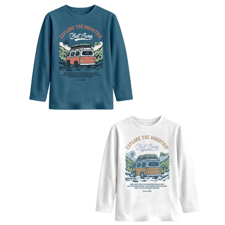 Remera junior varón con estampa combi.Gepetto