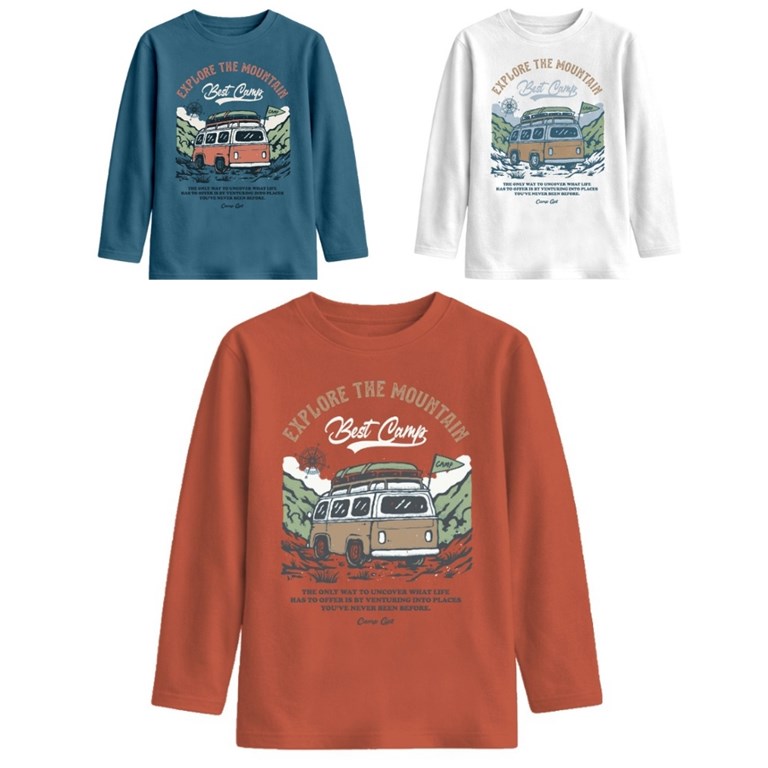 Remera junior varón con estampa combi.Gepetto