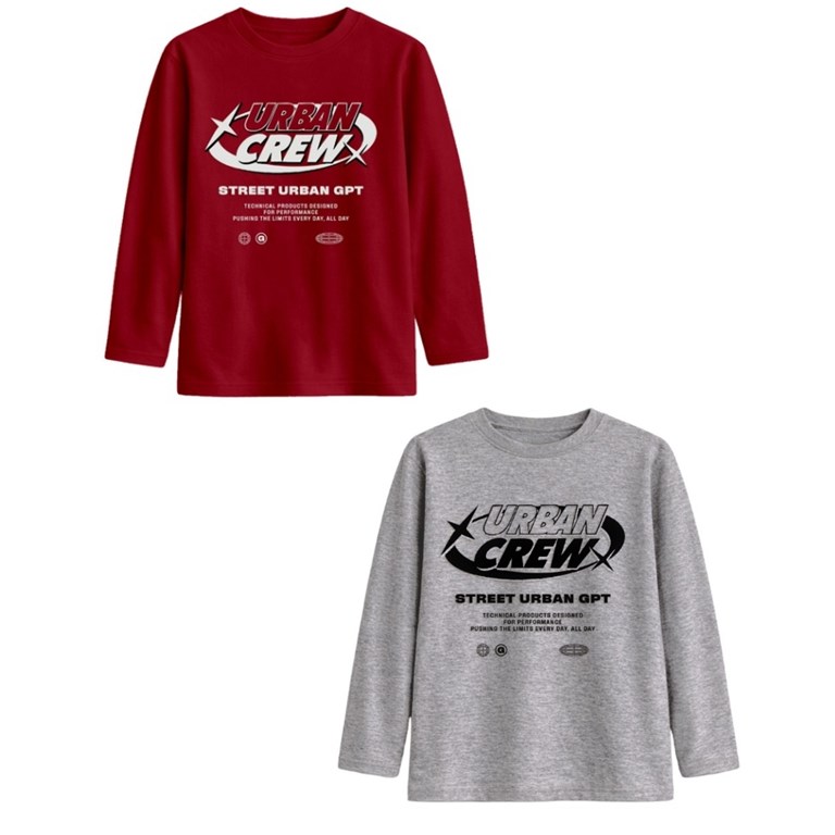 Remera junior varón con estampa urban crew.Gepetto