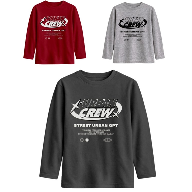 Remera junior varón con estampa urban crew.Gepetto