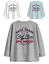Remera junior varón oversize con estampas best class frente y espalda.Gepetto