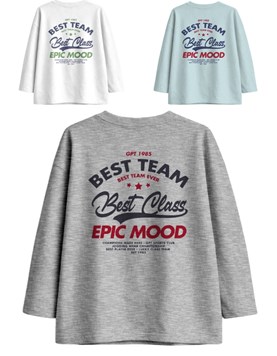 Remera junior varón oversize con estampas best class frente y espalda.Gepetto