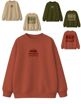 Buzo junior varón oversize con estampas exploring.Gepetto