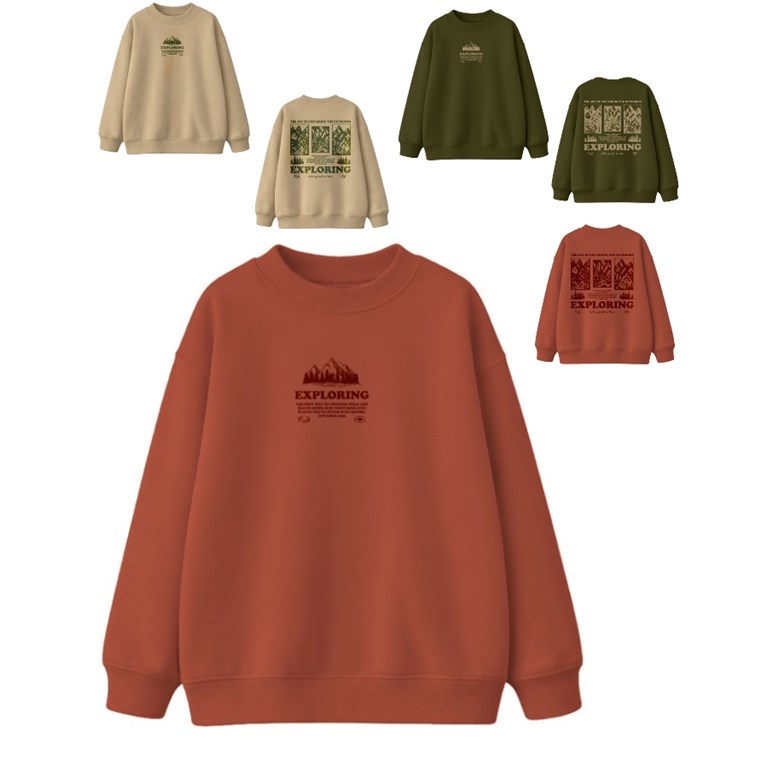 Buzo junior varón oversize con estampas exploring.Gepetto
