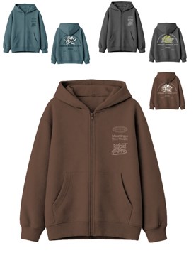 Campera junior varón oversize con estampas urban.Gepetto