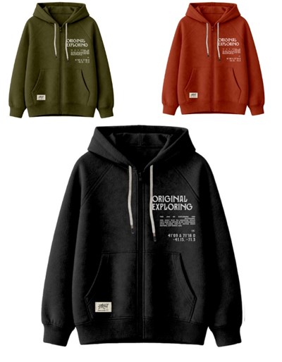 Campera junior varón oversize ranglan con estampa.Gepetto.