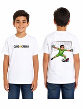 REMERA MANGA CORTA BLANCA PARA NENE LINEA MUNDIA, ESTAMPA 'ARCO'. GEPETTO