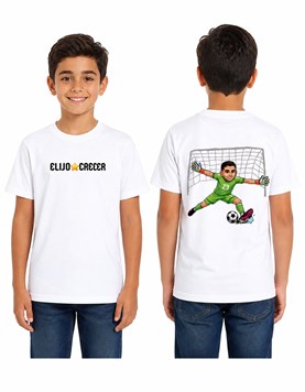 REMERA MANGA LARGA BLANCA PARA NENE LINEA MUNDIA, ESTAMPA 'ARCO'. GEPETTO