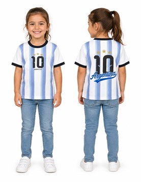 REMERA OVERSIZE PARA NENA OVERSIZE CAMISETA 1 ARGENTINA. GEPETTO
