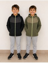 CAMPERA PARA NENE  POLAR OVERSIZE COMBINADA. GEPETTO