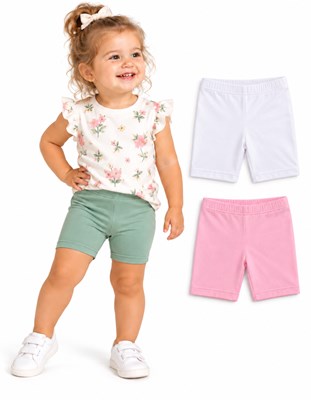 Calza short para beba, algodón con elastano lisa. Gepetto