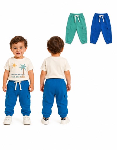 Jogger  cargo rústico cordón regulable en cintura para bebe. Gepetto
