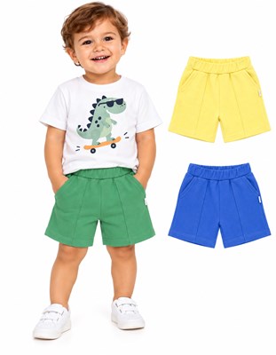Bermuda para bebe en rústico con alforzas. Gepetto