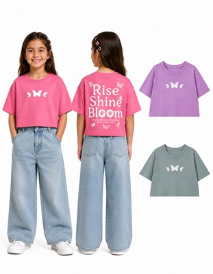 Remera nena de corte oversize en jersey 100% algodón. Estampa en frente y espalda. Gepetto