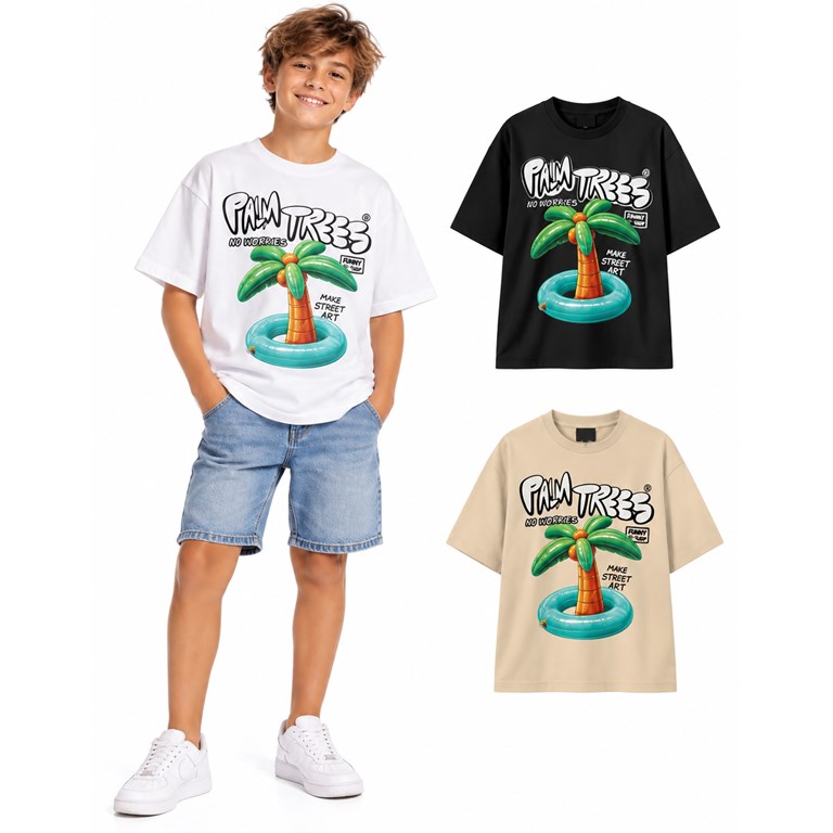 Remera oversize manga corta para nene en  jersey 100% algodón, diferentes estampas. Gepetto