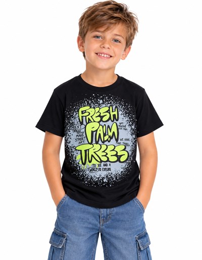 Remera básica manga corta fresh palm tree nene. Gepetto