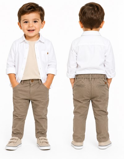 Pantalon chino de gabardina para bebe. Gepetto