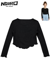 REMERA MANGA LARGA NENA MORLEY EN PICO. NGORO