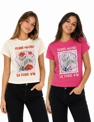 REMERON OVERSIZE DE JERSEY DE ALGODON, ESTAMPA EN EL FRENTE. NGORO