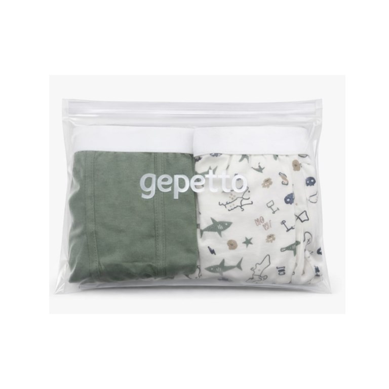 BOXER PACK X2 UNIDADES LISO Y ESTAMPADO. GEPETTO