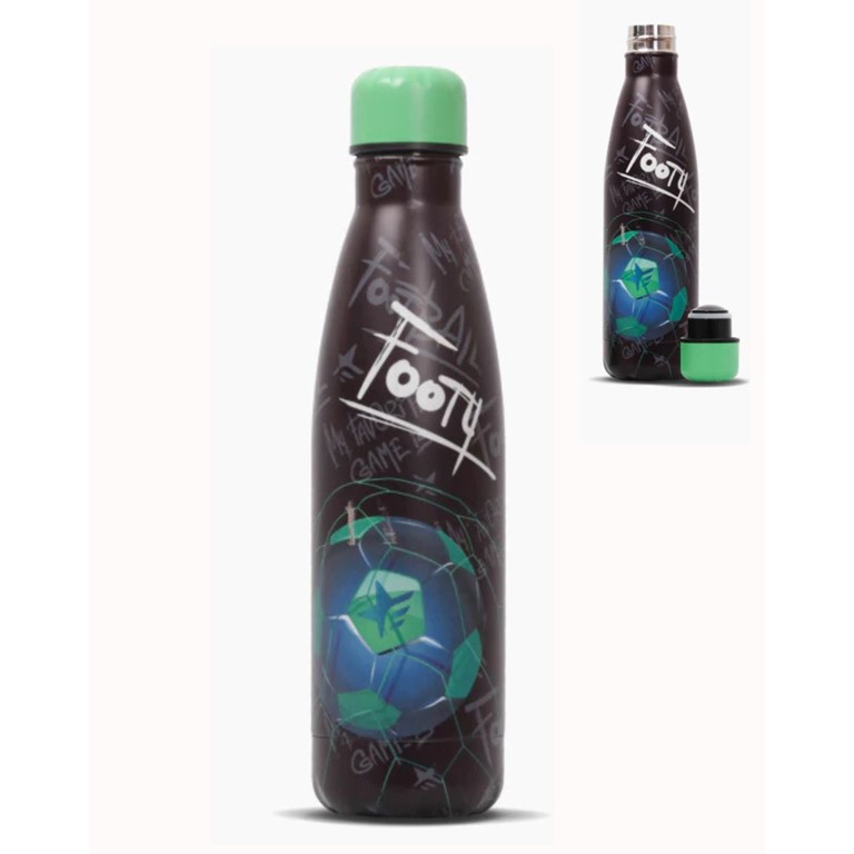 BOTELLA TERMICA DE ACERO 500ML. ESTAMPA PELOTA. FOOTY