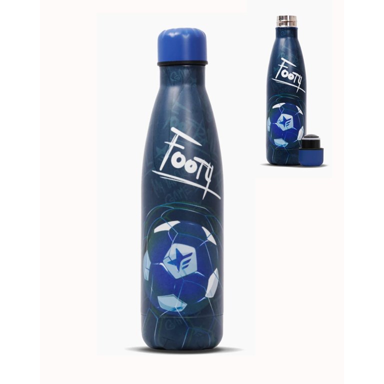 BOTELLA TERMICA DE ACERO 500ML. ESTAMPA PELOTA. FOOTY