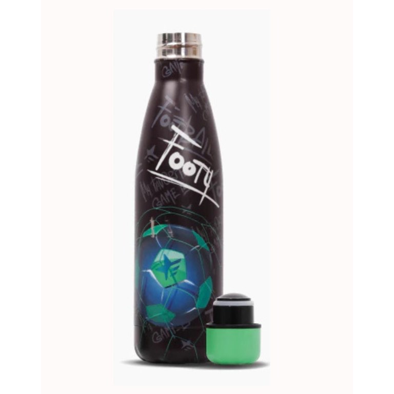 BOTELLA TERMICA DE ACERO 500ML. ESTAMPA PELOTA. FOOTY