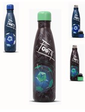BOTELLA TERMICA DE ACERO 500ML. ESTAMPA PELOTA. FOOTY