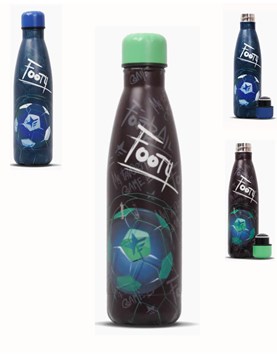 BOTELLA TERMICA DE ACERO 500ML. ESTAMPA PELOTA. FOOTY
