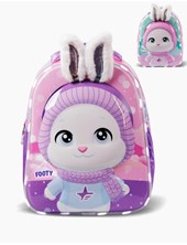 MOCHILA 13' CON LUZ LED A PILA, BUNNY. FOOTY