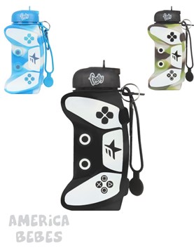 BOTFTY24 BOTELLA DE SILICONA ENROLLABLE SIMIL JOYSTICK VARIOS COLORES FOOTY
