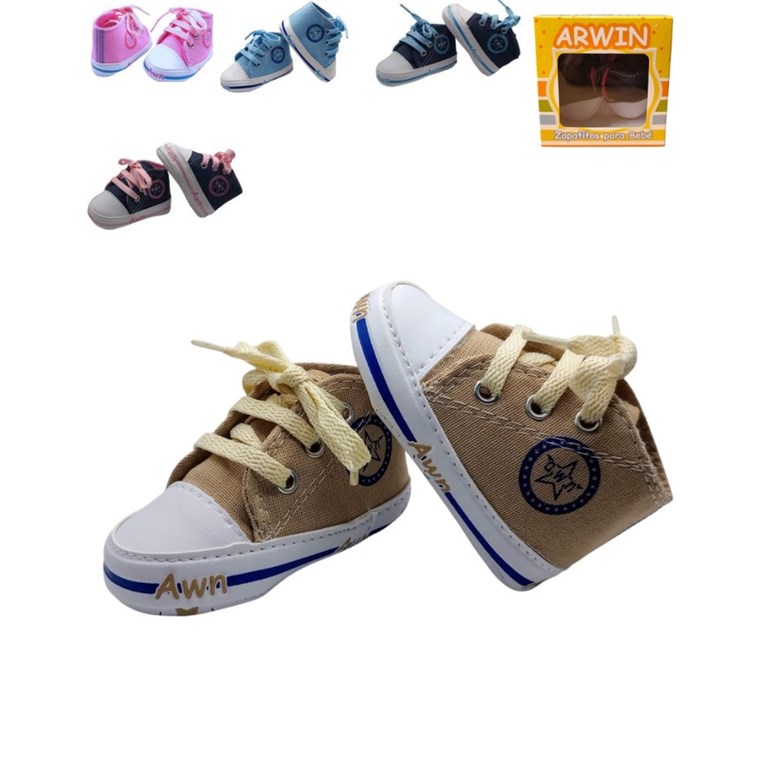 Bota bebes gabardina cordon. Colores surtidos. Arwin.