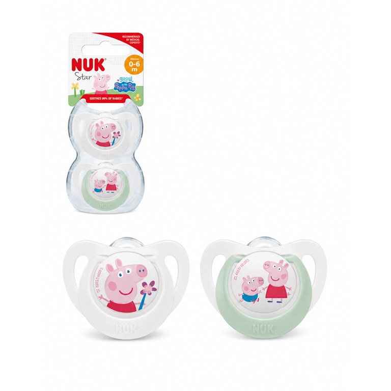 Set de 2 Chup. Star 0-6 meses PEPPA PIG. NUK
